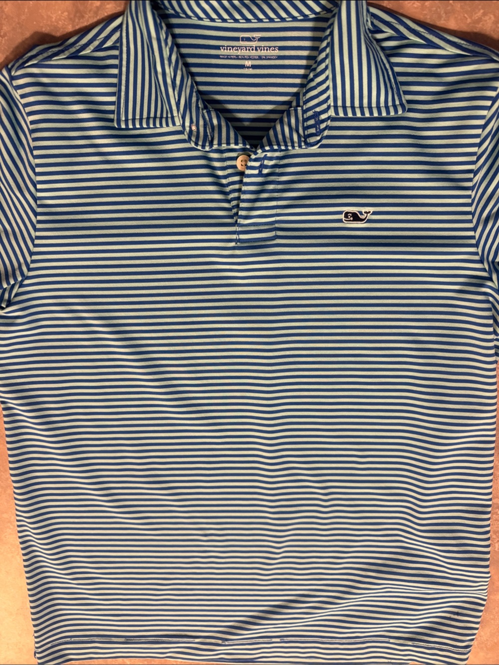 Striped Blue & Teal Polo Shirt